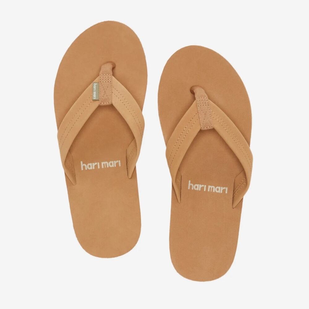 Hari Mari Men's Fields | Tan/Blue Flip Flops Men’s Size 14